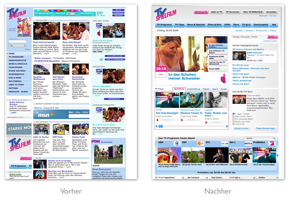 Design - TV-Spielfilm.de Redesign