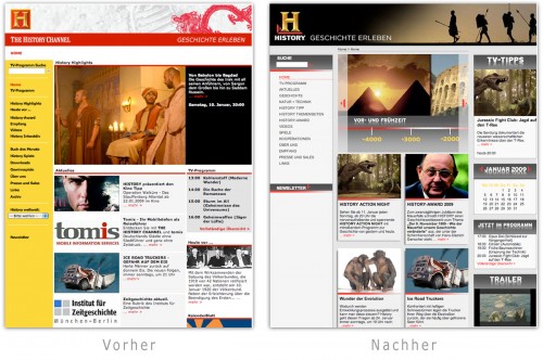 Neues History Design