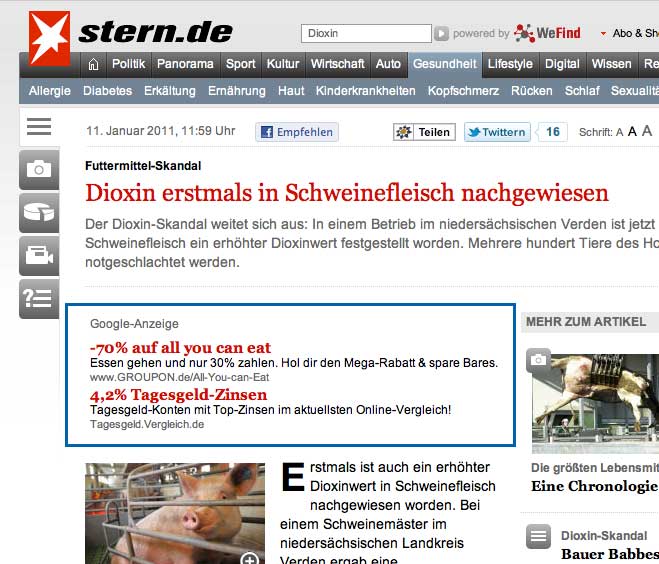 Bad Ad gefunden auf stern.de Bad Ad gefunden auf stern.de