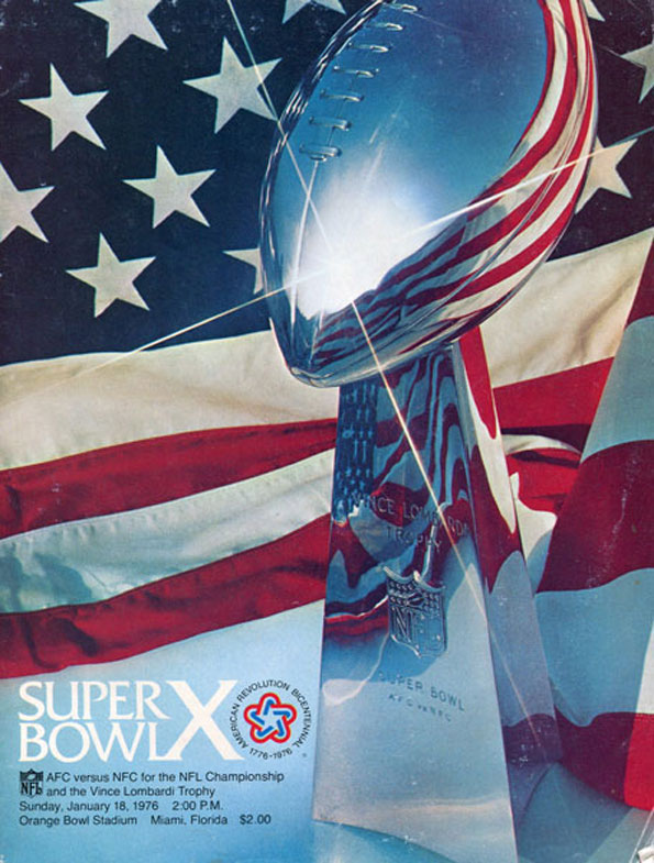 Plakat zum 10. Super Bowl 1976 Plakat zum 10. Super Bowl 1976