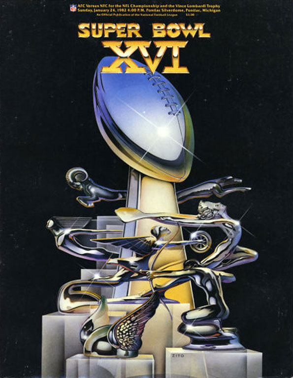 Plakat zum 16. Super Bowl 1982 Plakat zum 16. Super Bowl 1982