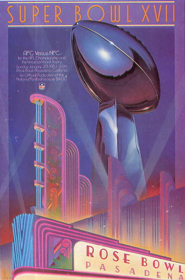 Plakat zum 17. Super Bowl 1983 Plakat zum 17. Super Bowl 1983