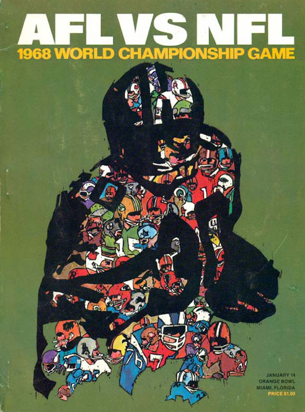 Plakat zum 2. Super Bowl 1968 Plakat zum 2. Super Bowl 1968
