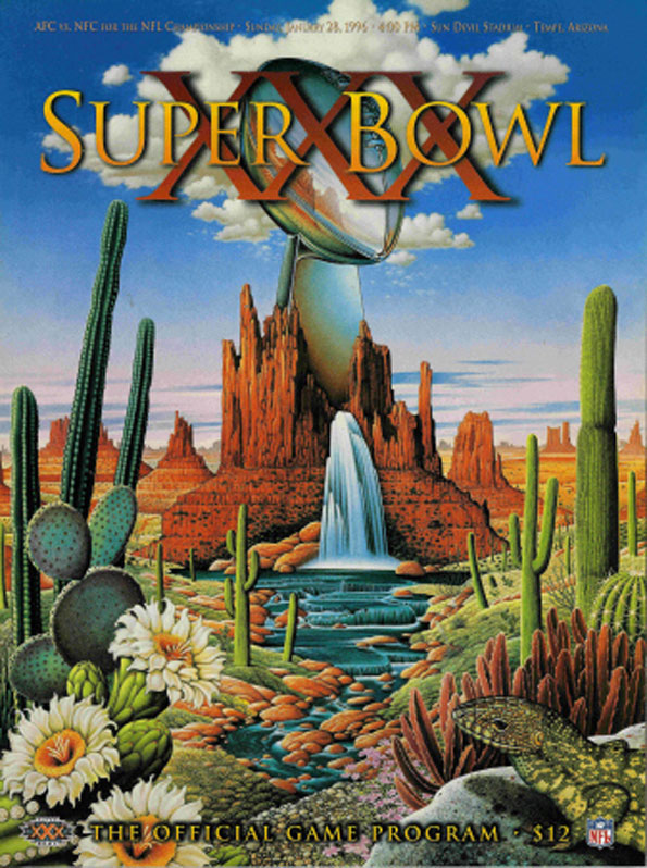 Plakat zum 30. Super Bowl 1996 Plakat zum 30. Super Bowl 1996