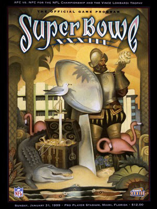 Plakat zum 33. Super Bowl 1999 Plakat zum 33. Super Bowl 1999