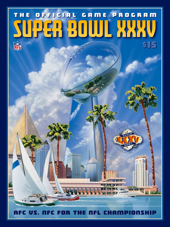 Plakat zum 35. Super Bowl 2001 Plakat zum 35. Super Bowl 2001