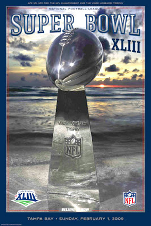 Plakat zum 43. Super Bowl 2009 Plakat zum 43. Super Bowl 2009