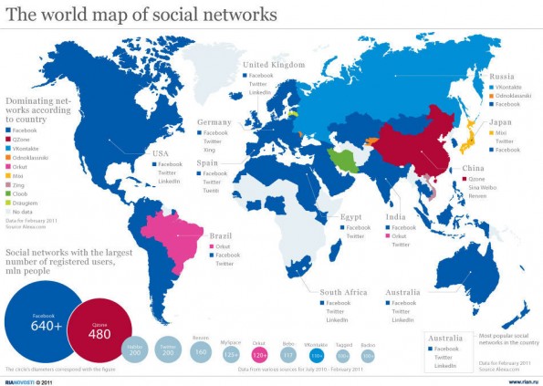 World Map Of Social Networks