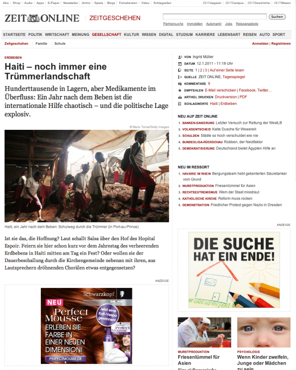 Bad Ad gefunden auf zeit.de