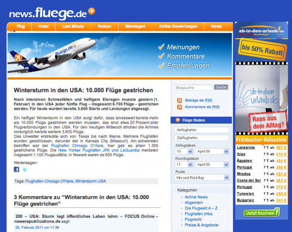 Bad Ad gefunden auf fluege.de Bad Ad gefunden auf fluege.de