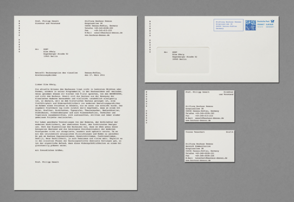 Neue Briefschaft der Stiftung Bauhaus Dessau