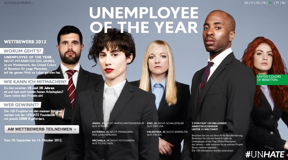 Unemployee of the Year 2012