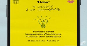 Kalender-App mit kleinen Einsichten und schönen Aussichten