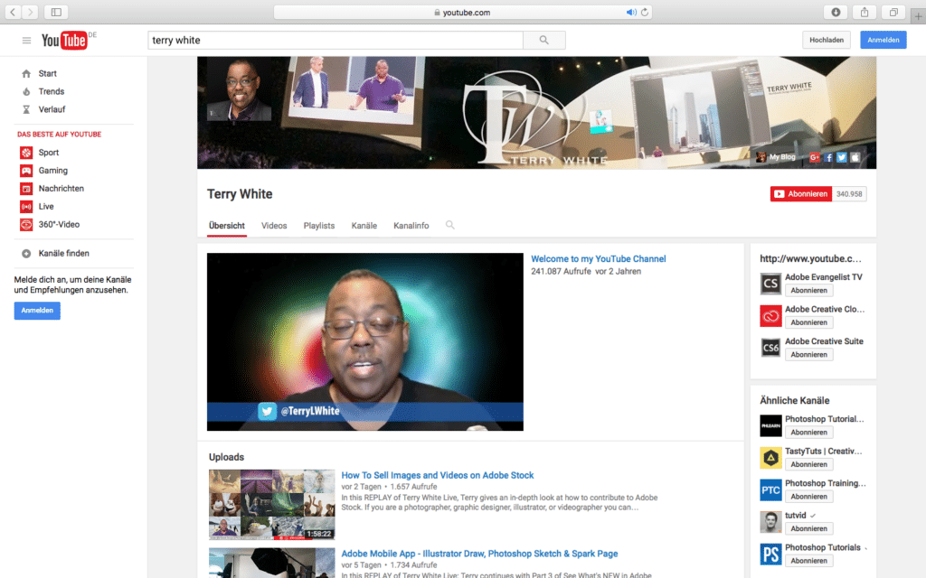 PSD Tutorials YouTube Terry White