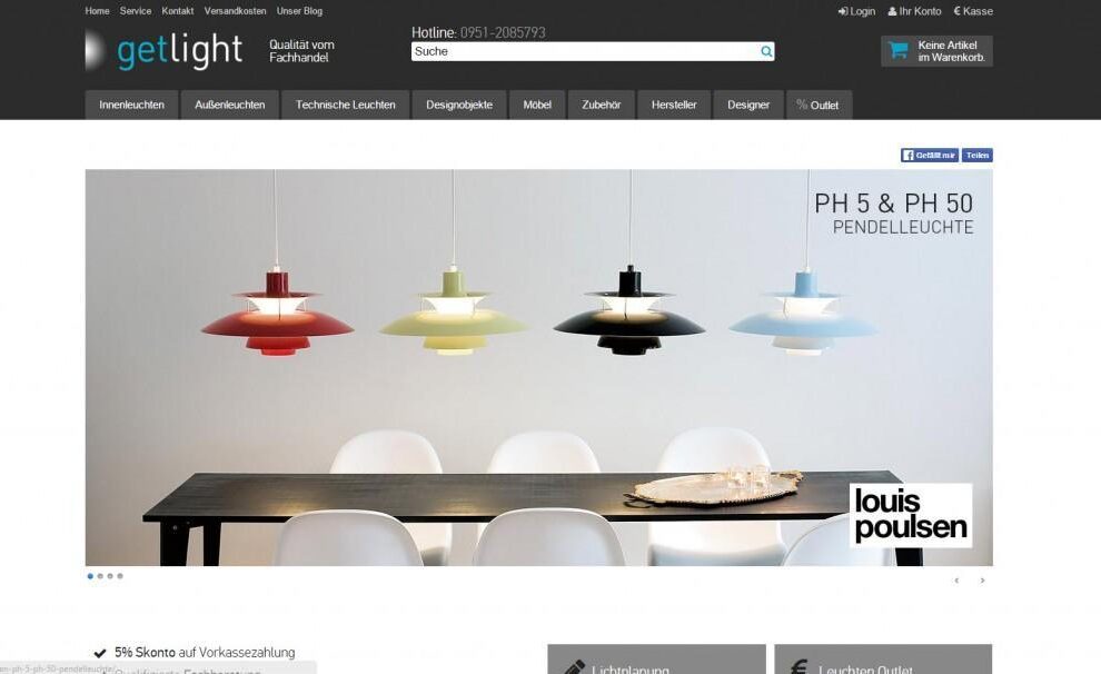 Designleuchten: getlight Shop – https://www.getlight.de/