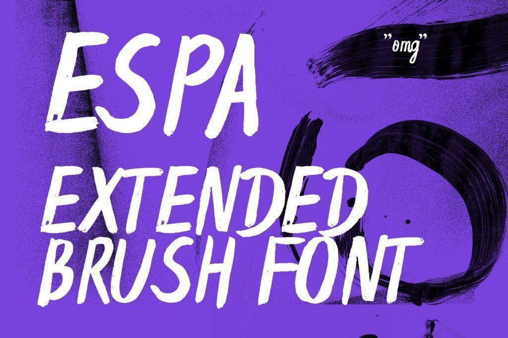 Espa Extended Brush Font