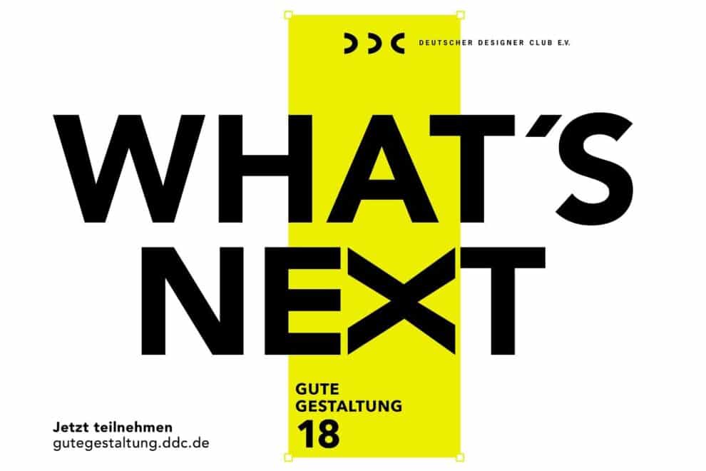 <span class="entry-title-primary">GUTE GESTALTUNG 18: WHAT`S NEXT</span> <span class="entry-subtitle">Bis 31. August 2017 gilt der Früheinreichertarif</span>