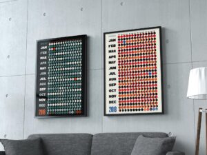 MONDKALENDER 2018 Das Farbkonzept basiert auf den Farben der Eames Collections