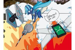 Fenstergraffiti vom Berliner Frontend-Designer Maksymilian Ustarbowski Interlutions bekennt Farbe - Berliner Office glänzt mit neuem Front-Look