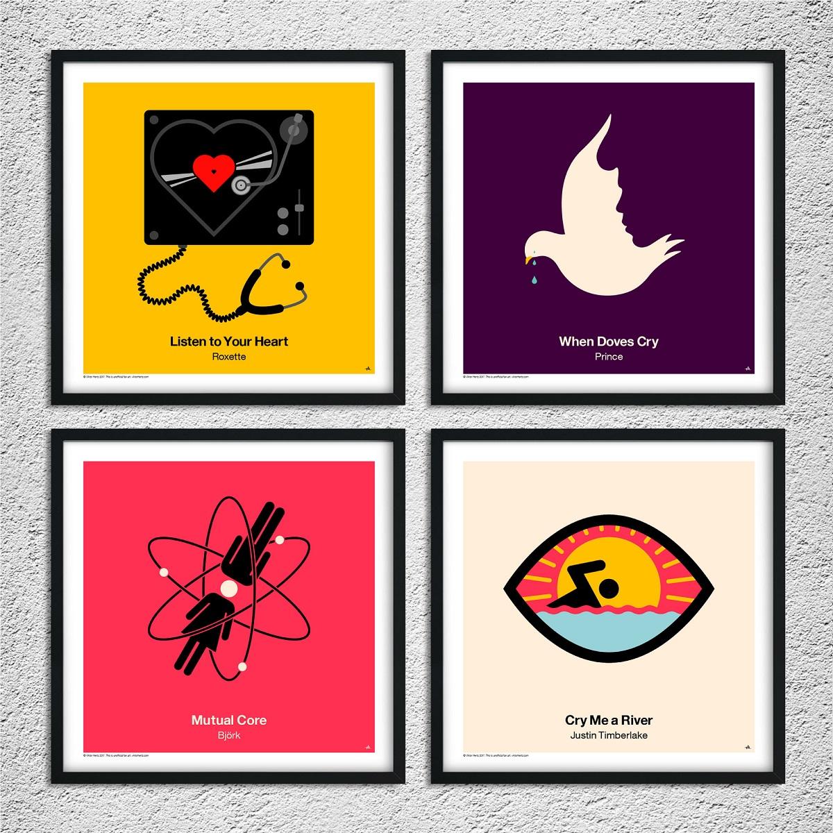 Pictogram Vinyl Posters - DESIGNBOTE