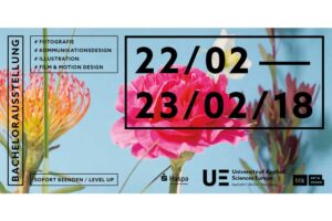 Ausstellung Sofort beenden / Level up Flyer