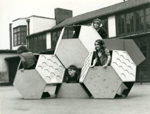 Victor J. Papanek, Tetrakaidecahedral movable playground tructure (1973-1975) © University of Applied Arts Vienna, Victor J. Papanek Foundation