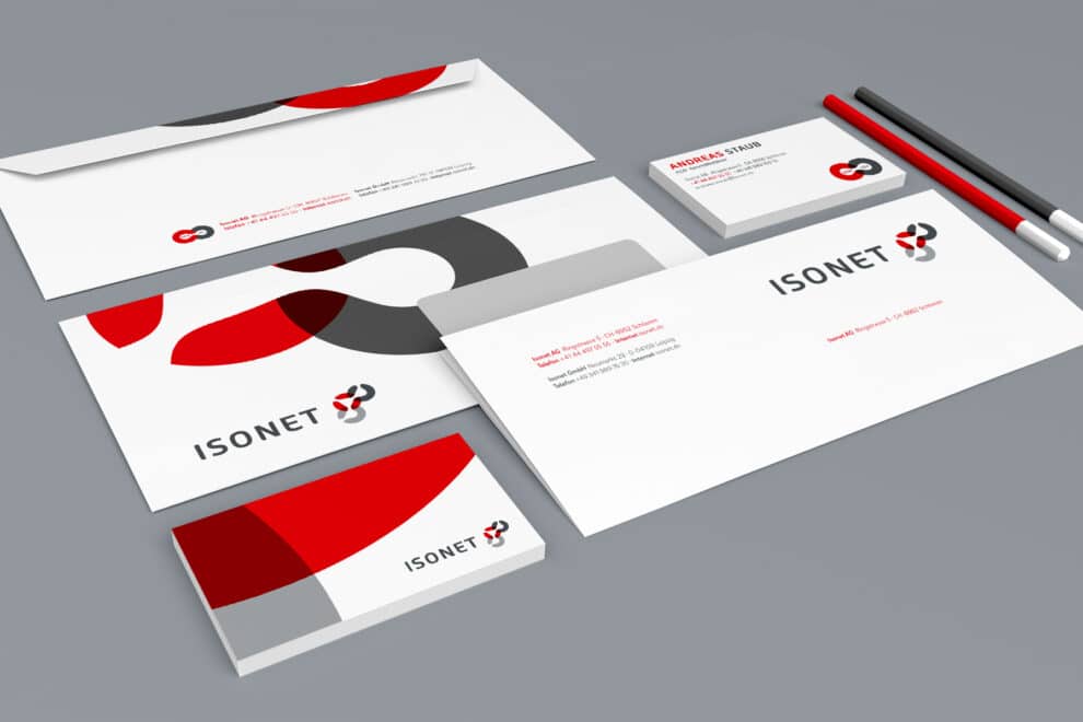 Isonet Corporate Design Geschäftsausstattung