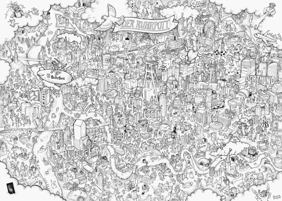 NRW: Der Ruhrpott - Illustrated Map
