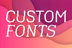 Custom Fonts Subtil und sehr effizient