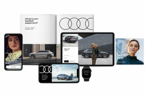 So sieht das neue Brand Design für Audi von Strichpunkt aus