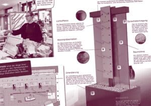Konzeption und Textarbeit: Flyer zur Produkteinführung eines Einrichtungselements für Apotheken – inklusive Namefinding