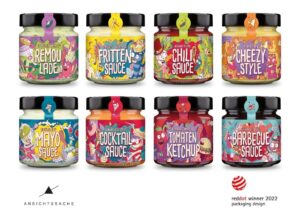 Agentur Ansichtssache gewinnt mit ihrem Packaging Design  Vegane Saucen überzeugen mit magischem Design