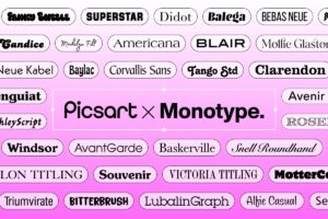 Picsart kooperiert mit Monotype Die Kreativplattform für Foto-, Videobearbeitung und Design-Tools integriert 2000 kuratierte Schriftarten von Monotype