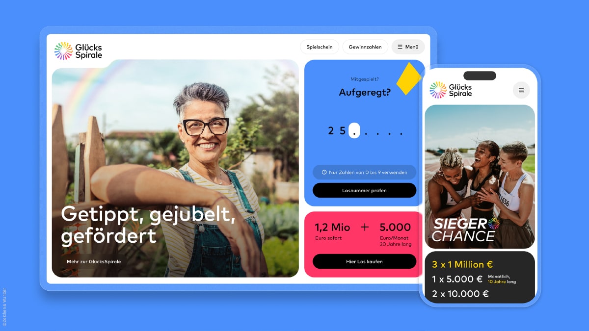 Neue Markenwelt für GlücksSpirale und Sieger-Chance