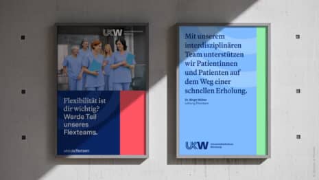 Rebranding Universitätsklinikum Würzburg durch Zeichen & Wunder