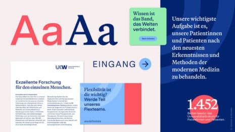Rebranding Universitätsklinikum Würzburg durch Zeichen & Wunder