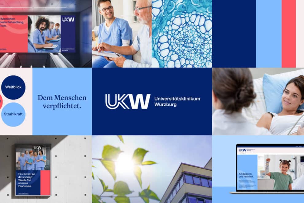 Rebranding Universitätsklinikum Würzburg durch Zeichen & Wunder