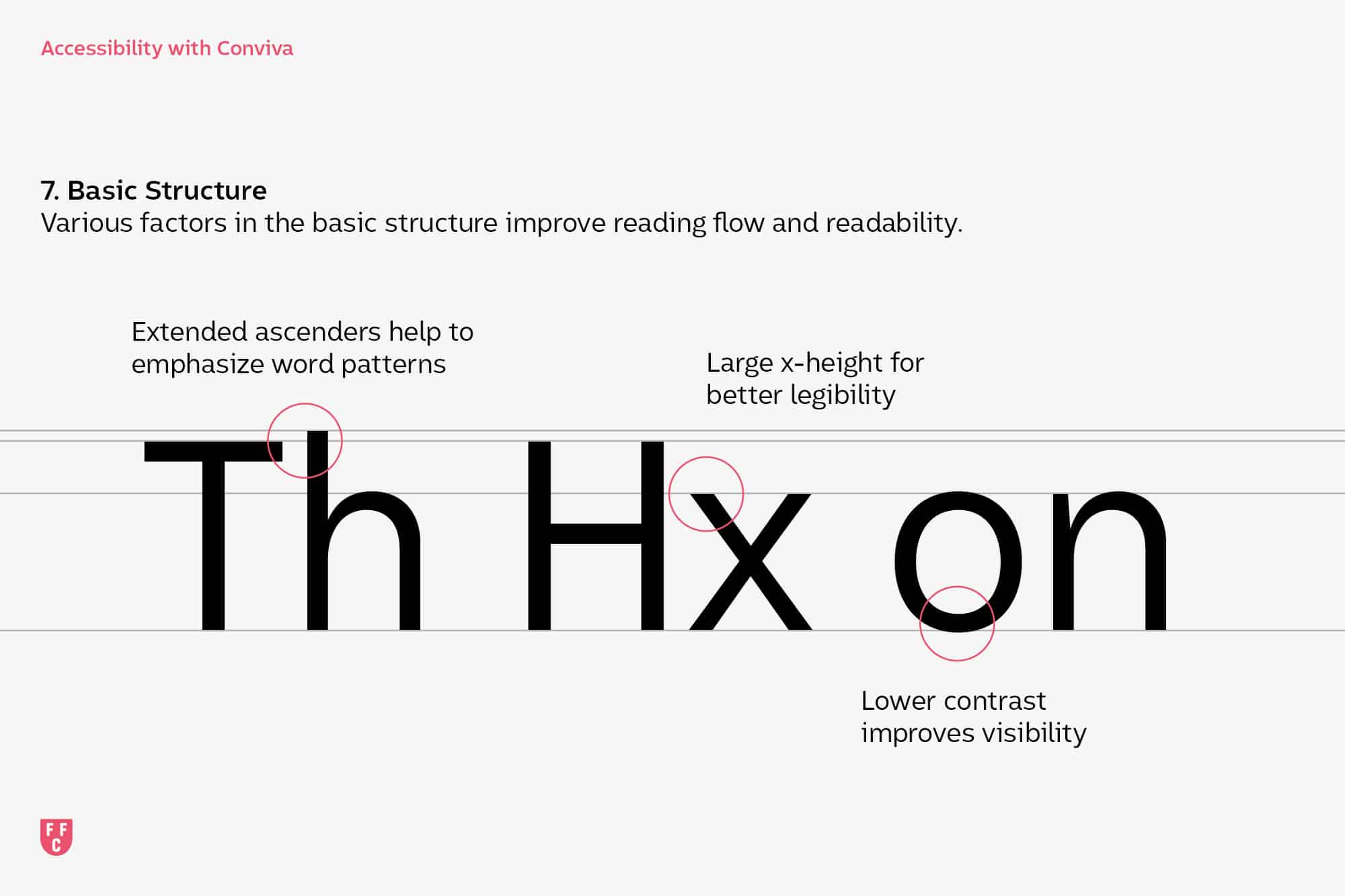 Schriftzug Th Hx on der Conviva mit Hinweisen auf Oberlängen und große x-Höhe