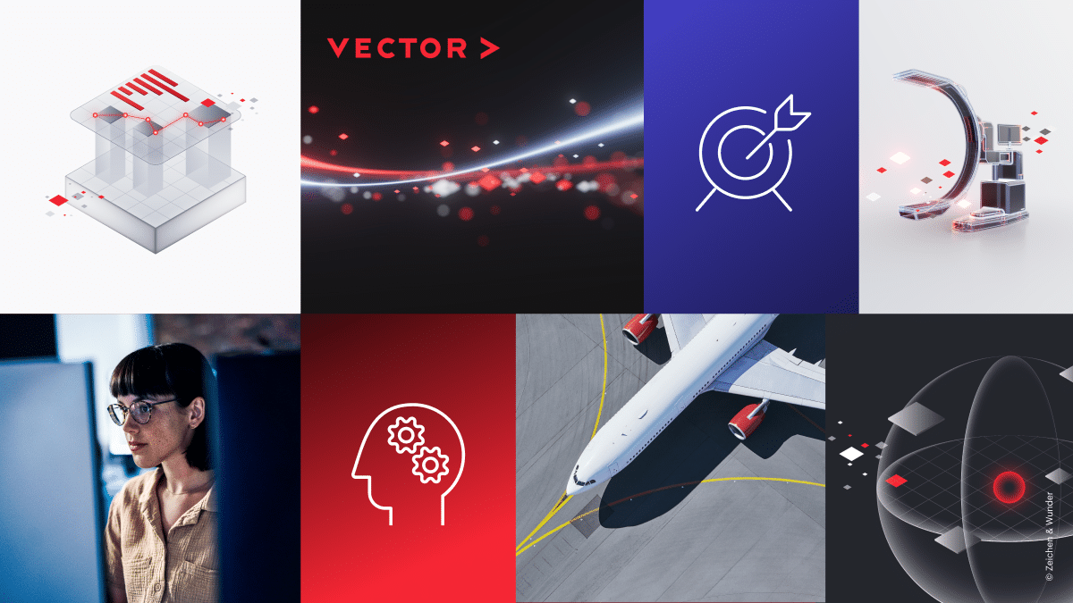 Raster aus CGI-Looks, Icons und Fotos für die Produktwelt von Vector